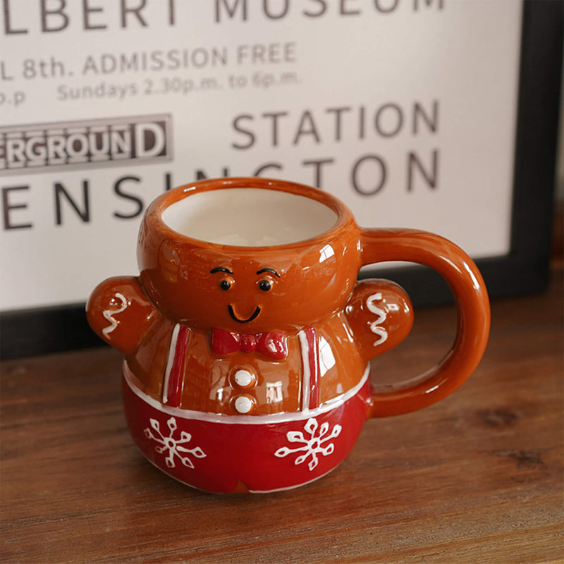 Cute Hand Painted Gingerbread Man Coffee Mug