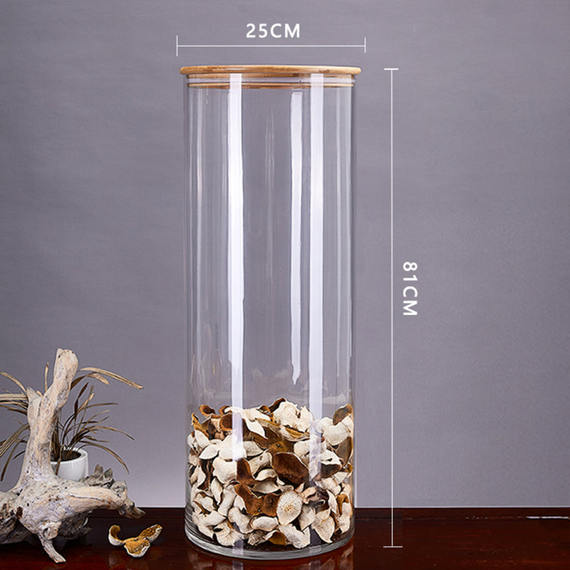 Extra Tall, Extra Large Capacity Sealed, Moisture-proof Glass Storage Jars