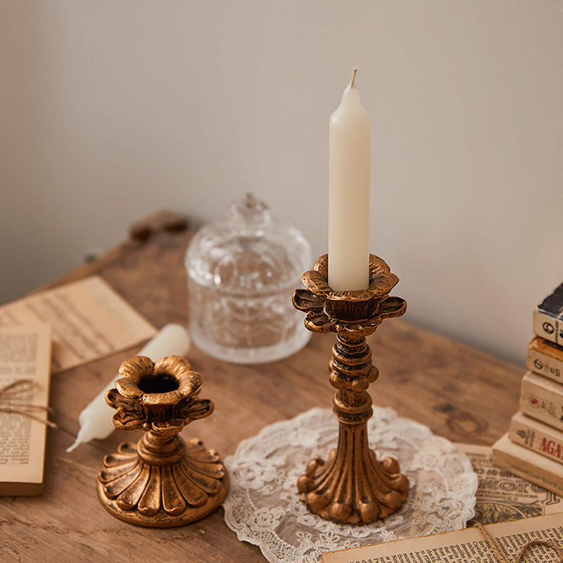 French Classical Golden Candlesticks