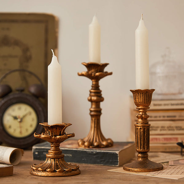 French Classical Golden Candlesticks