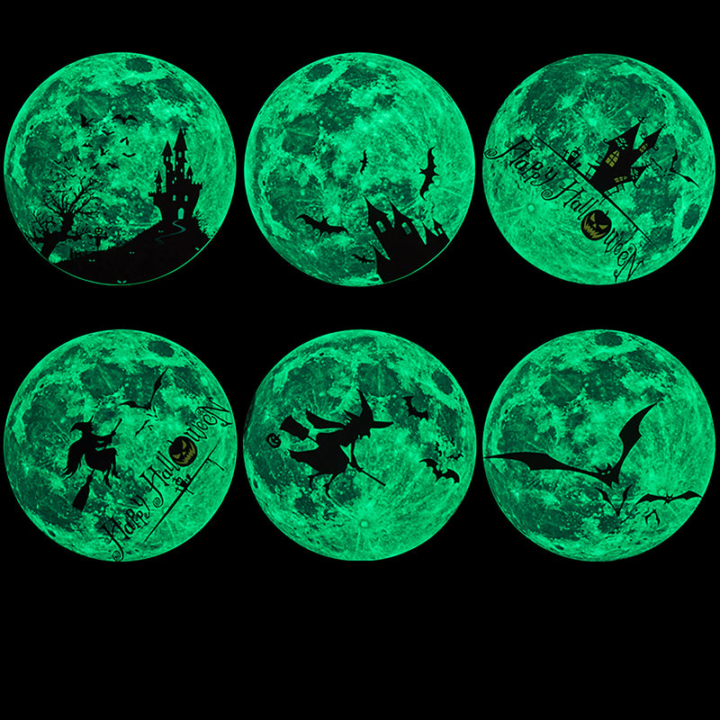 Halloween Fluorescent Moon Stickers