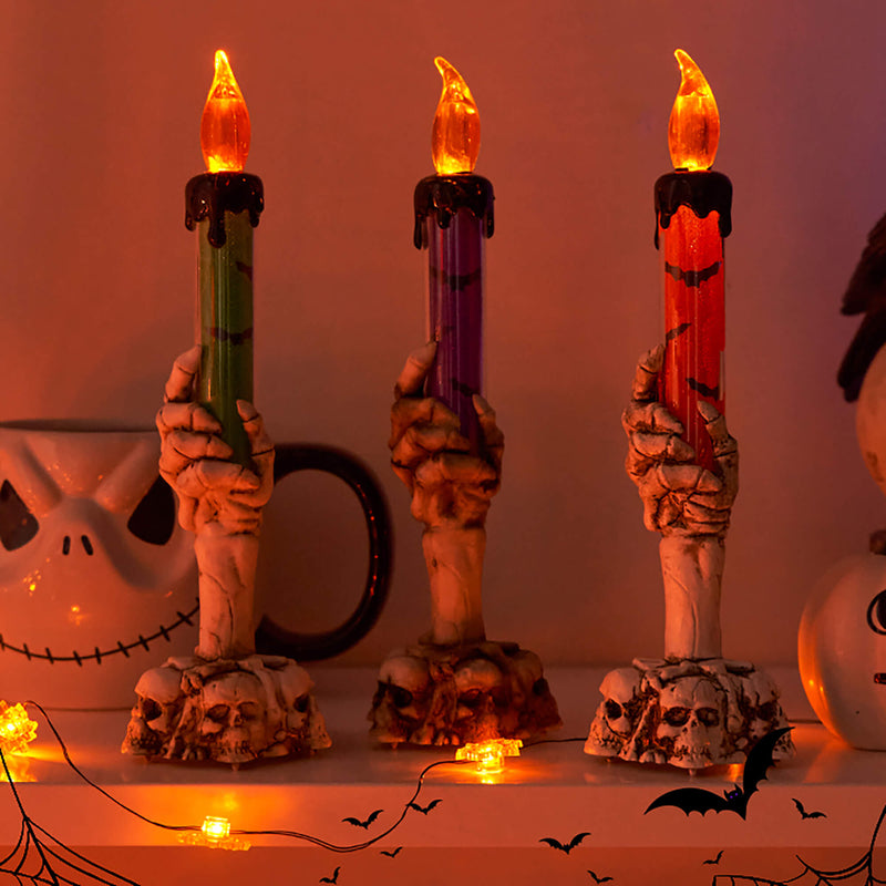 Halloween Skeleton Candle Light