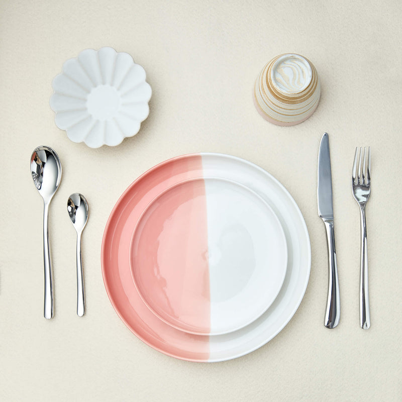 Hand-painted Gradient Pink Handmade Tableware Set