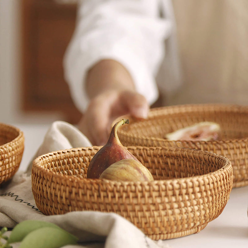 Hand-woven Rattan Storage Basket