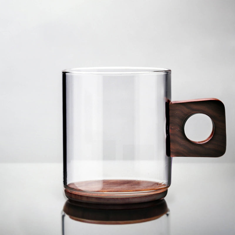 Handmade Clear Glass Mug With Lid