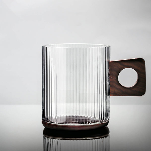 Handmade Clear Glass Mug With Lid