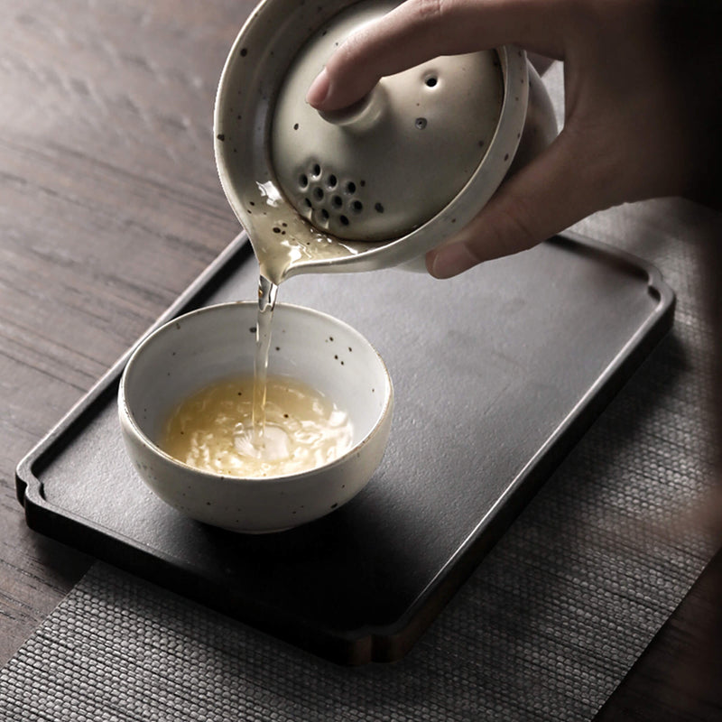 Handmade Coarse Earthenware Portable Tea Set