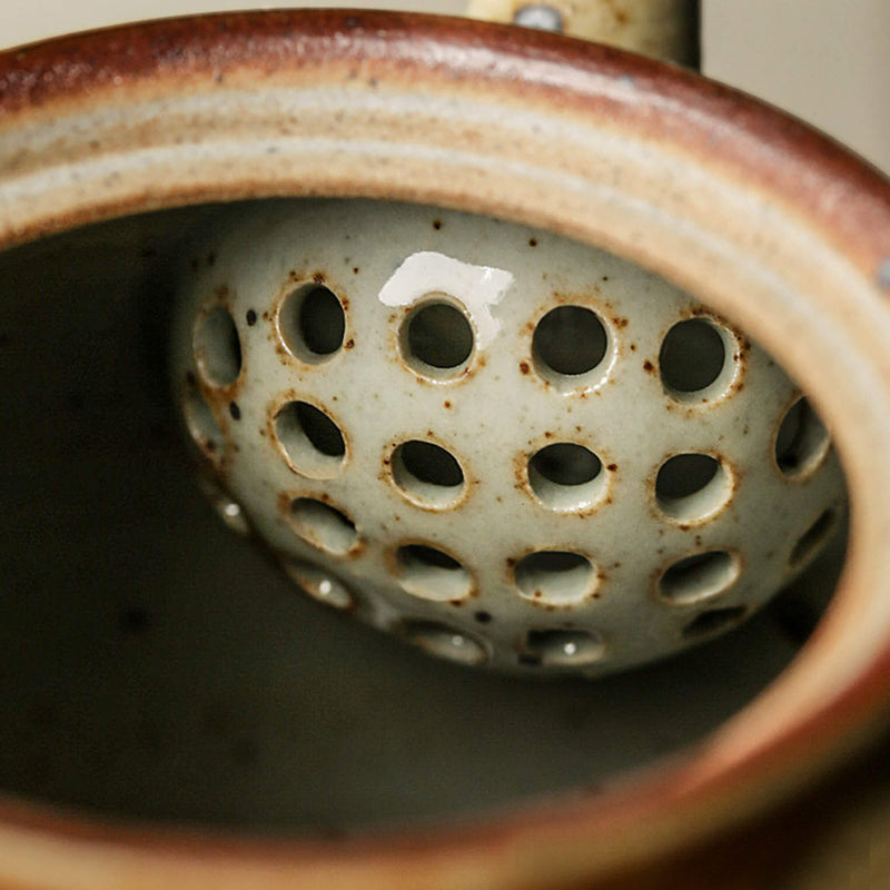 Handmade Earthenware Teapot With Strainer