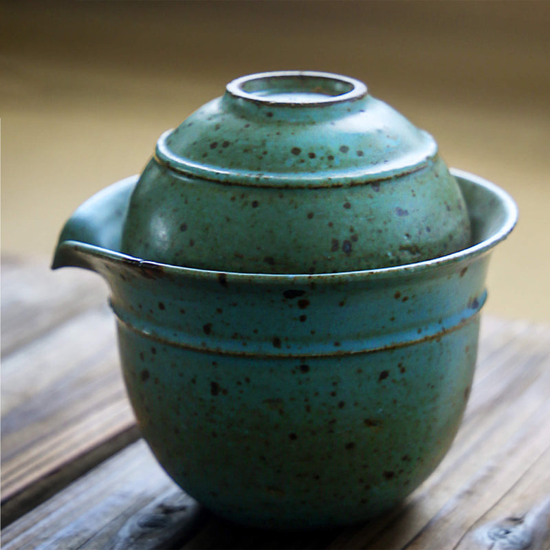 Handmade Rough Pottery One Pot One Cup Tea Set