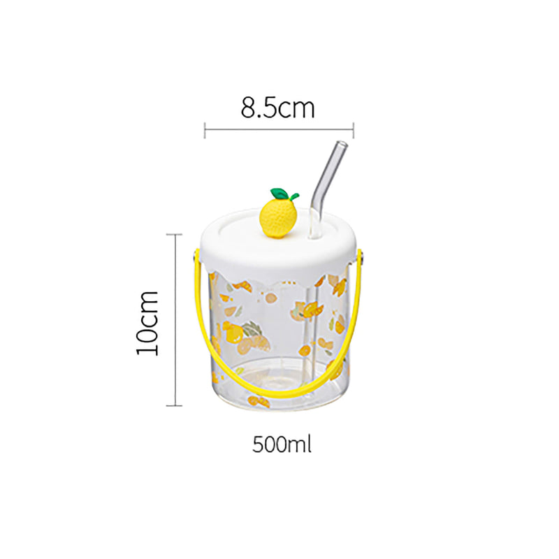 Fruit Scale Glass With Straw