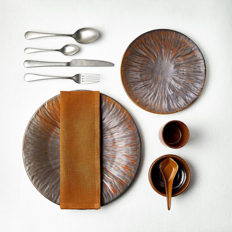 White Orchid Brown Tableware Set