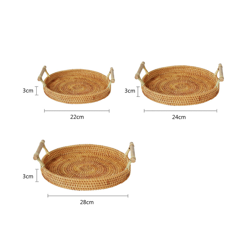 Handmade Rattan Storage Basket With Handle
