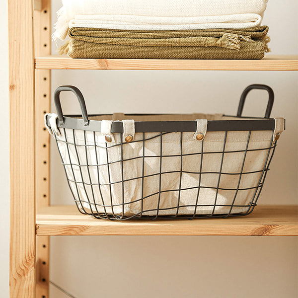 Iron Fabric Bag Woven Storage Basket