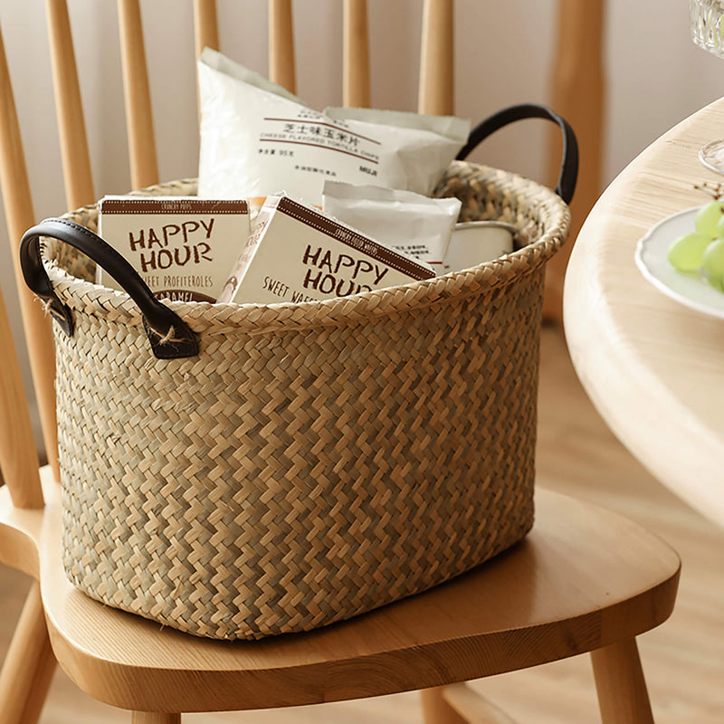 Hand-made Seagrass Woven Storage Basket