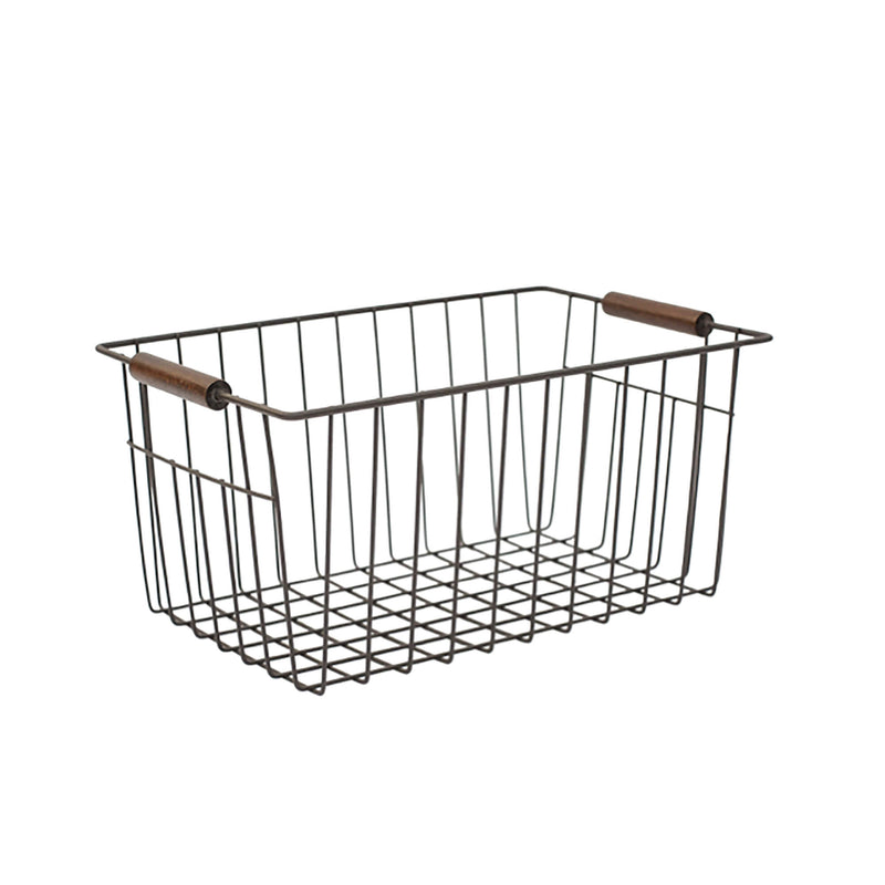Japanese Iron Rectangular Storage Basket