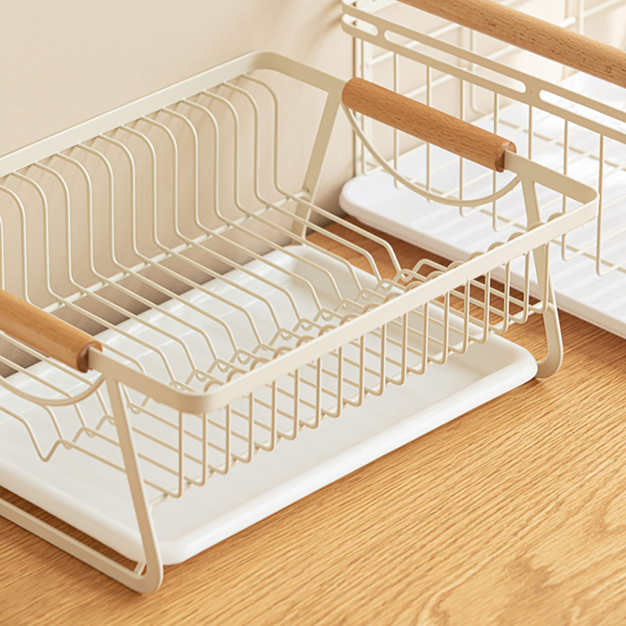 1pc Japanese Style Simple Plate Drying Rack, Space Saving With