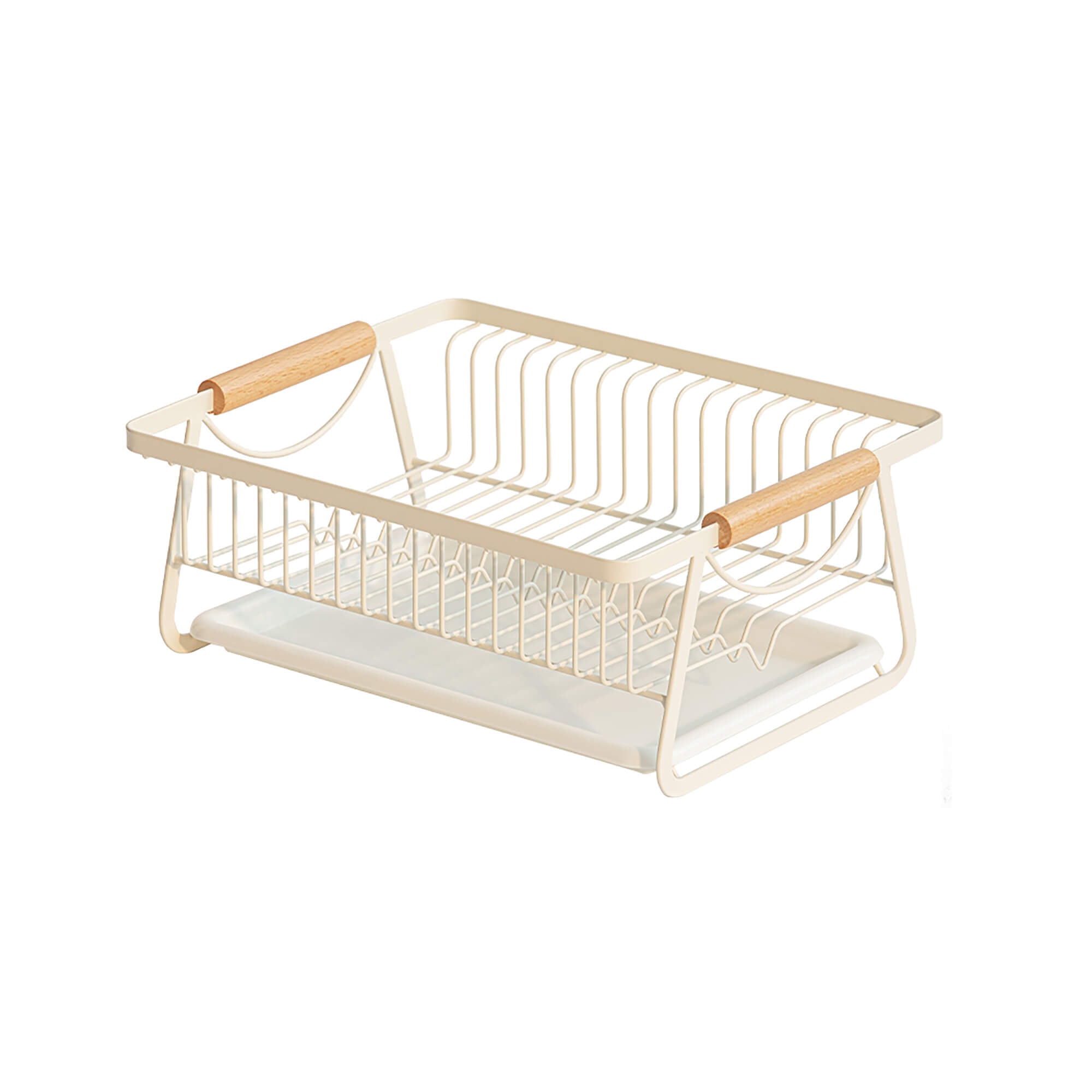 Japanese Style Simple Metal Dish Organizer Rack, Plate Drainer For