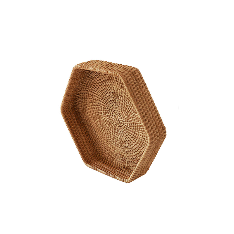 Hand-made Rattan Hexagonal Storage Basket
