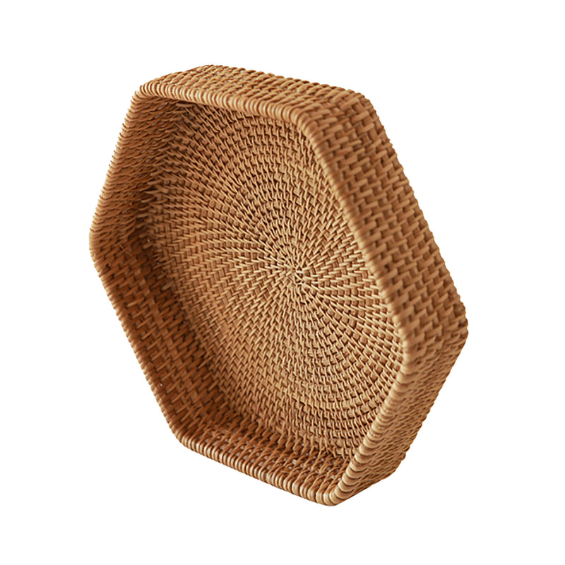 Hand-made Rattan Hexagonal Storage Basket
