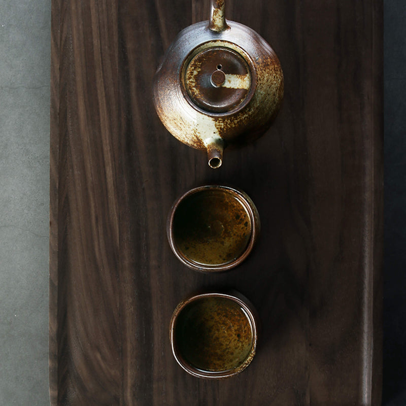Japanese Style Handmade Earthenware Tea Set