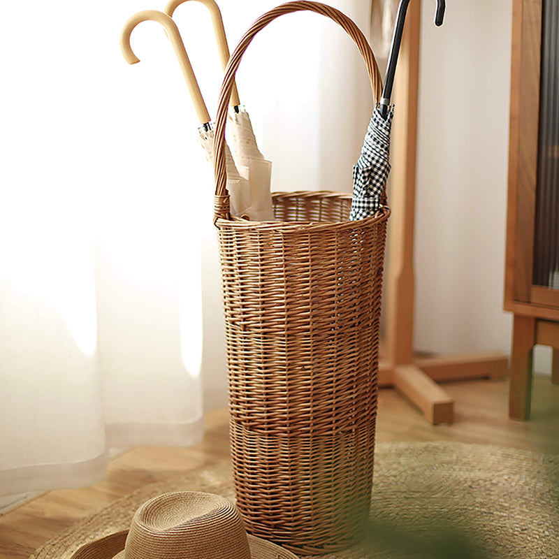 Hand-made Wicker Umbrella Storage Bucket