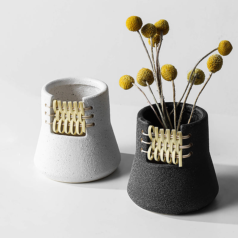 Rattan Ceramic Vase