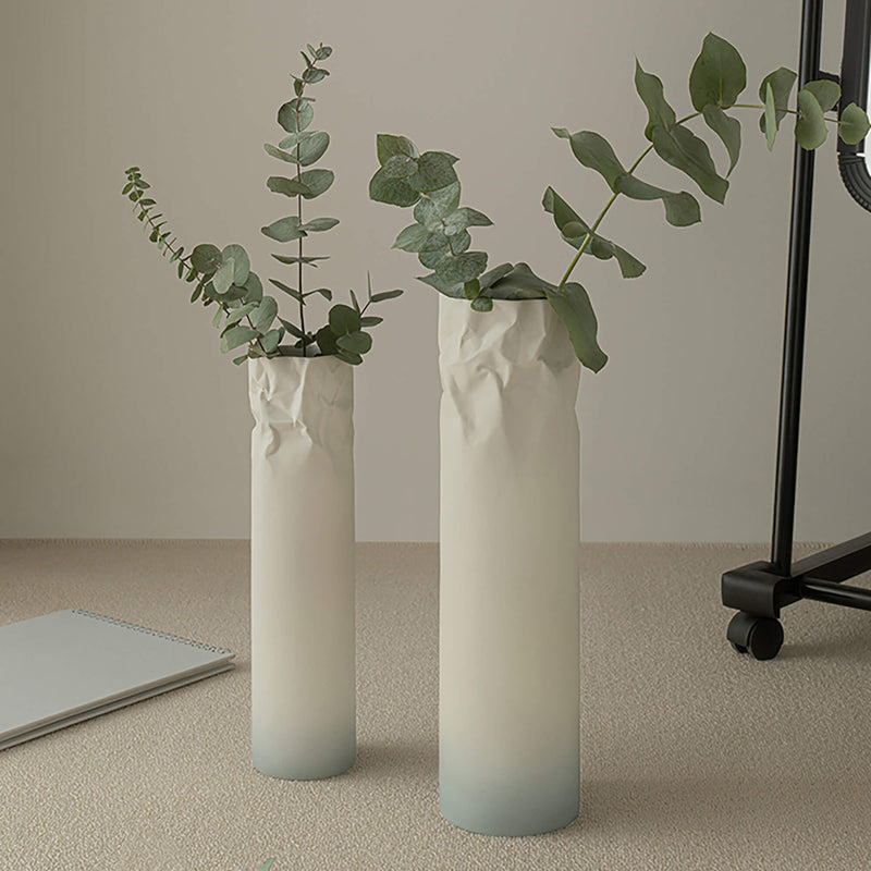 Pleated Ceramic Vase