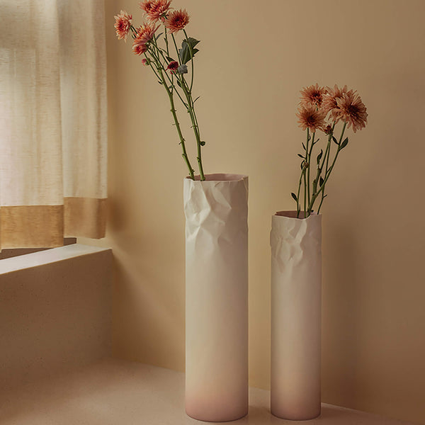 Pleated Ceramic Vase