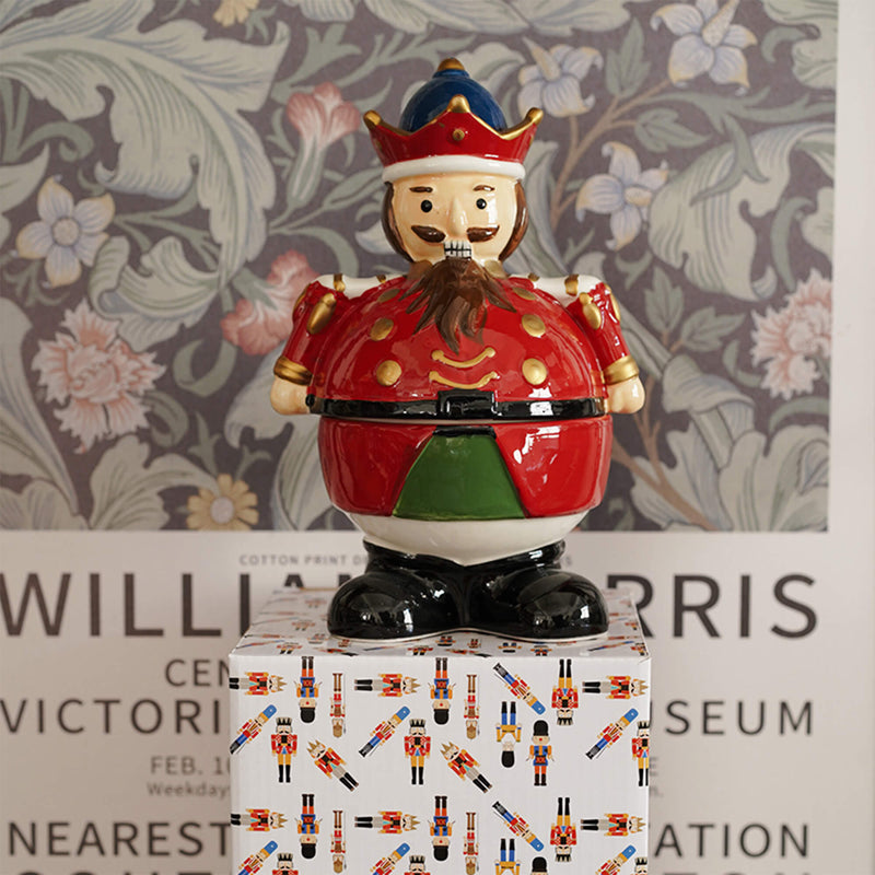 King Gingerbread Man Hand Painted Ceramic Jar