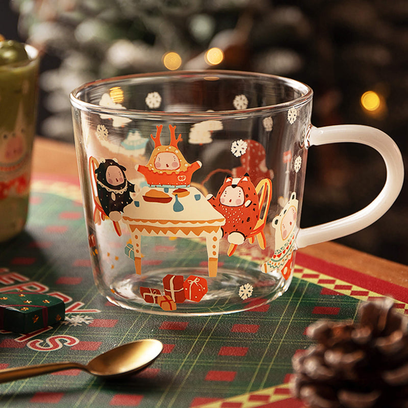 Large Capacity Christmas Gift Mug Glass