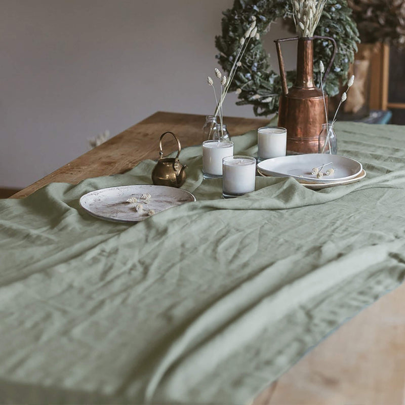 Linen Washed Multi-color Table Flag