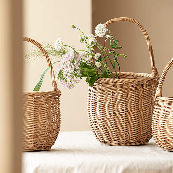 Hand-made Wicker Flower Basket