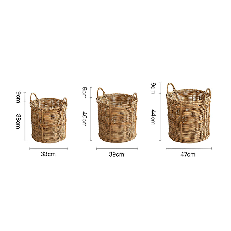 Handmade Rattan Rustic Storage Basket
