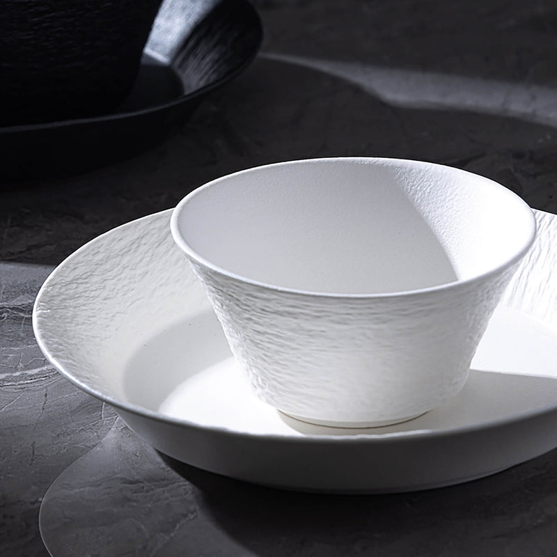 Stone-textured Ceramic Soup Bowl