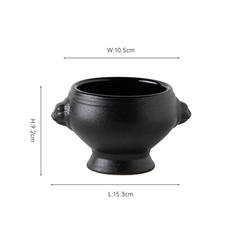 Romain French Lion Head Creative Ceramic Stew Pot