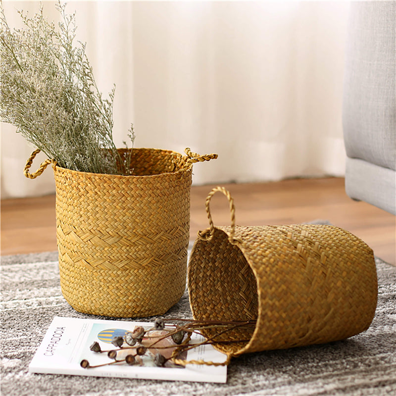 Hand-woven Seagrass Storage Basket