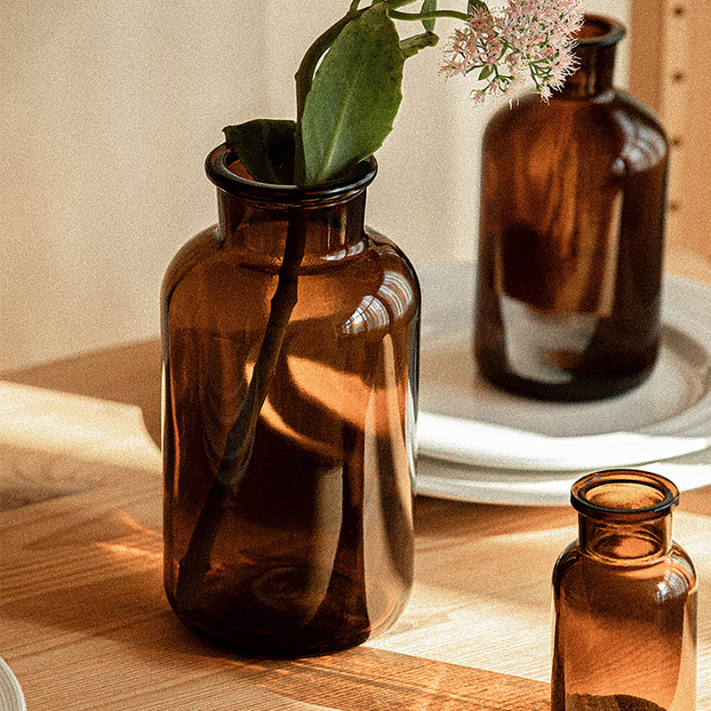 Mini Retro Teal Glass Vase
