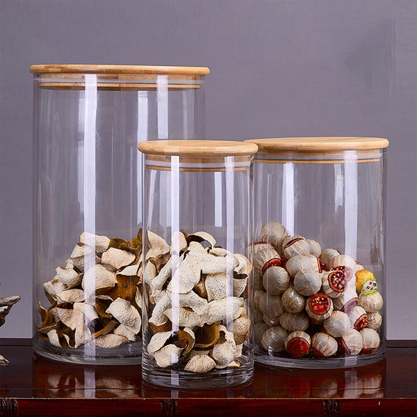 Extra Tall, Extra Large Capacity Sealed, Moisture-proof Glass Storage Jars