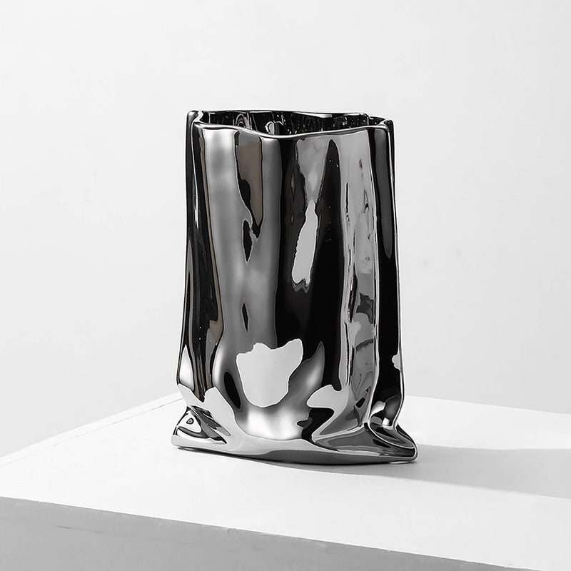 Scandinavian Ruffled Ceramic Vase