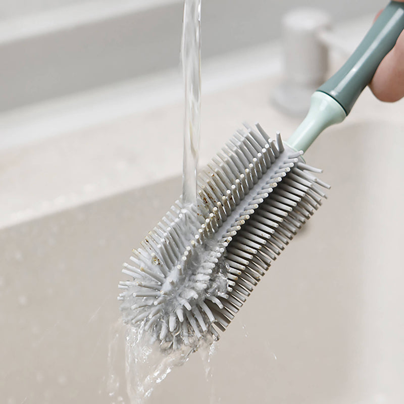 Soft Rubber Cup Brush With Long Handle