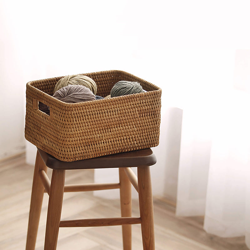 Hand-made Rattan Storage Basket