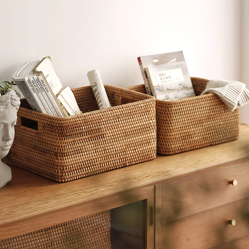 Hand-made Rattan Storage Basket