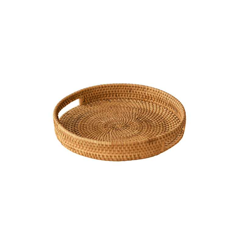 Handmade Round Rattan Storage Basket