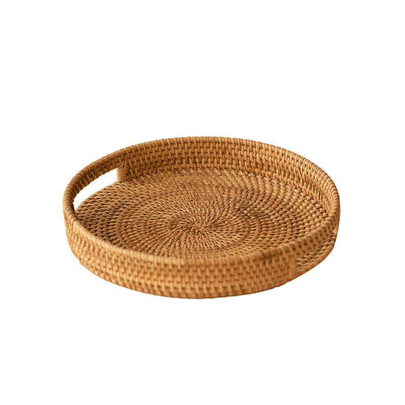Handmade Round Rattan Storage Basket