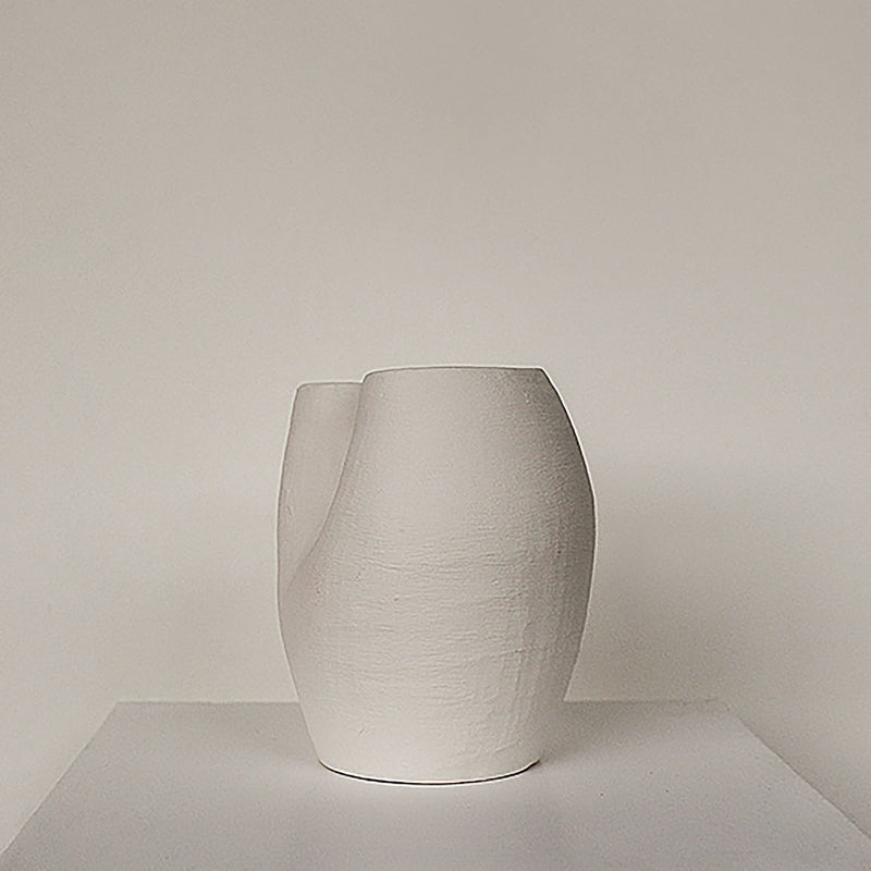 Hand-made Clay Abstract Twisted Art Vase