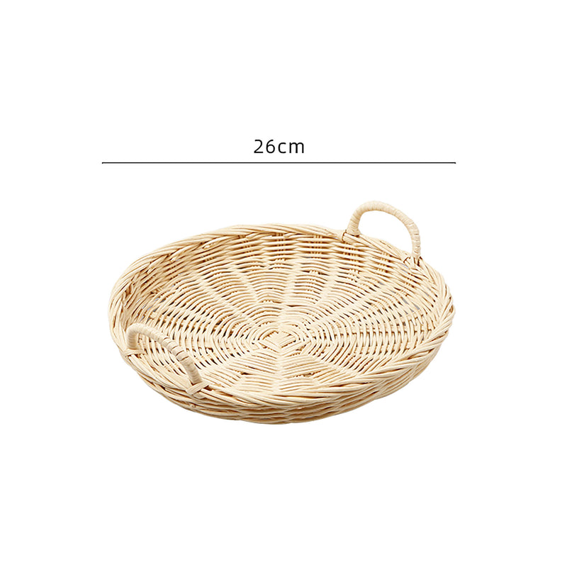 Hand-made Rattan Tray With Two Ears