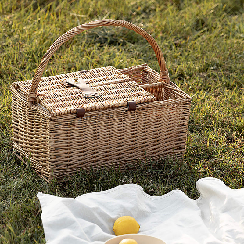 Handmade Wicker Outdoor Picnic Basket