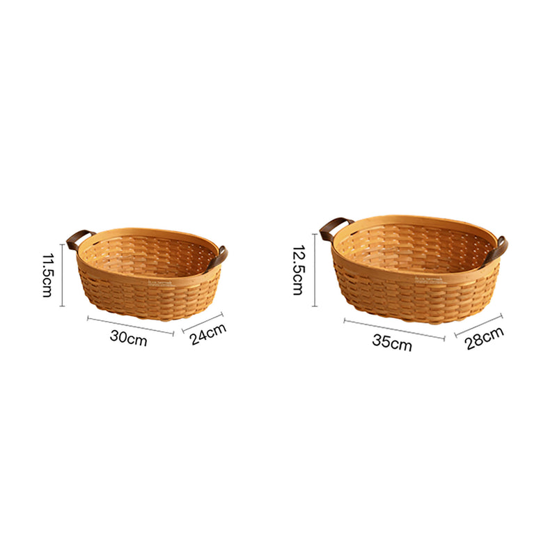 Handmade Wood Slice Storage Basket