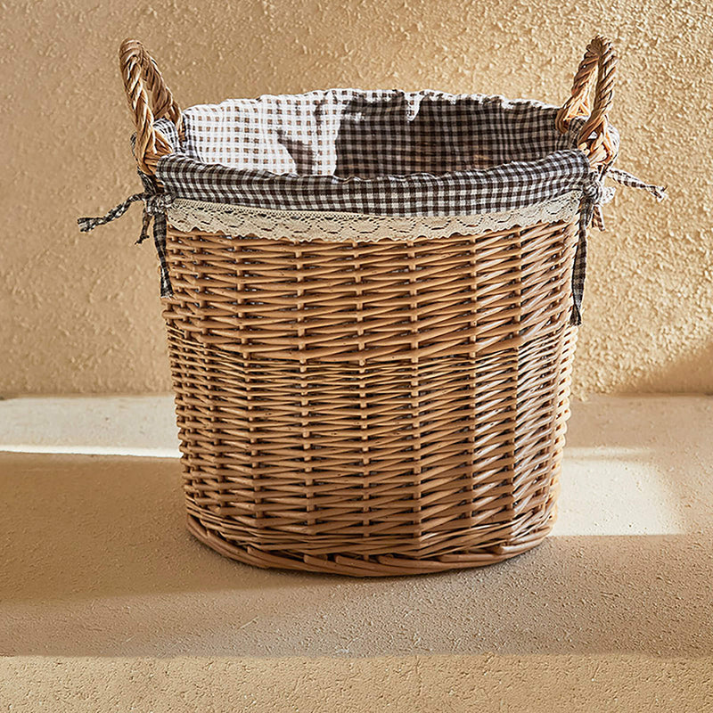 Hand-made Wicker Clothing Storage Basket