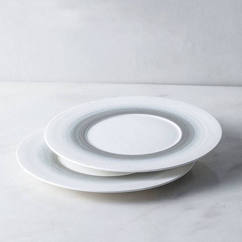 Annecy Grey Gradient Ceramic Plate - Eunaliving